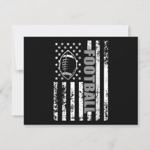 American Flag football Patriotic football Thank You Card