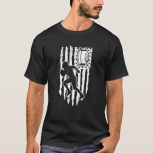 American Flag for American Football Fans and Playe T-Shirt