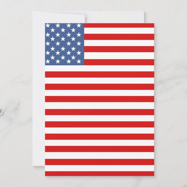 American flag for fourth of july invitation (Front)