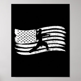 American Flag For Kids With Karate Boy Patriotic  Poster