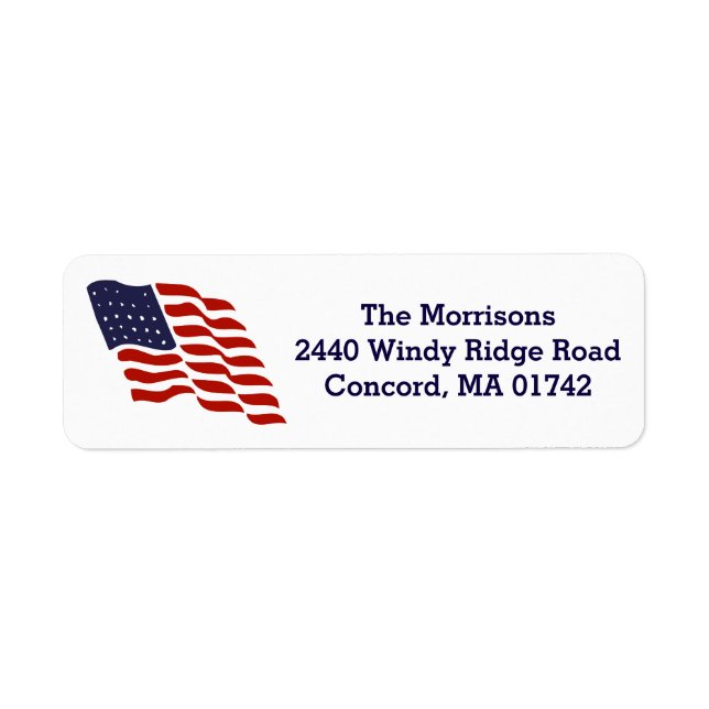 American Flag Fourth of July Classic Address (Front)