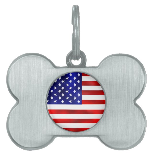 American Flag Framed Pet Tag (Front)