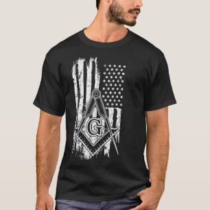 American Flag Freemasonry Gift Patriotic Freemason T-Shirt
