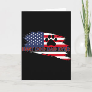 American Flag Funny Dad Fathers Day Best Dog Dad E Card