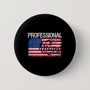 American Flag Funny Fishing Retro Professional Mas 6 Cm Round Badge