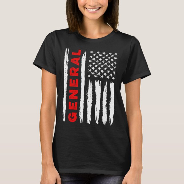 American Flag General US USA Flag T-Shirt (Front)
