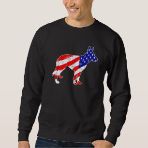American Flag German Shepherd Patriotic Dog Dad Do Sweatshirt