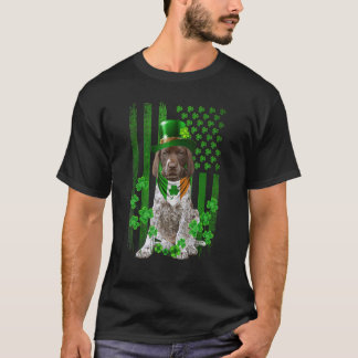 American Flag GermanShorthaired Pointer Dog Hat Ir T-Shirt