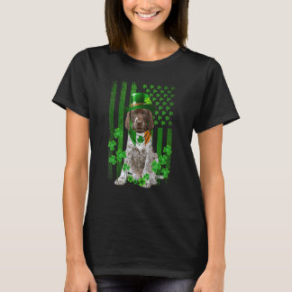 American Flag GermanShorthaired Pointer Dog Hat Ir T-Shirt