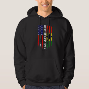 American Flag & Ghana Flag Best Pepaw Ever Family Hoodie