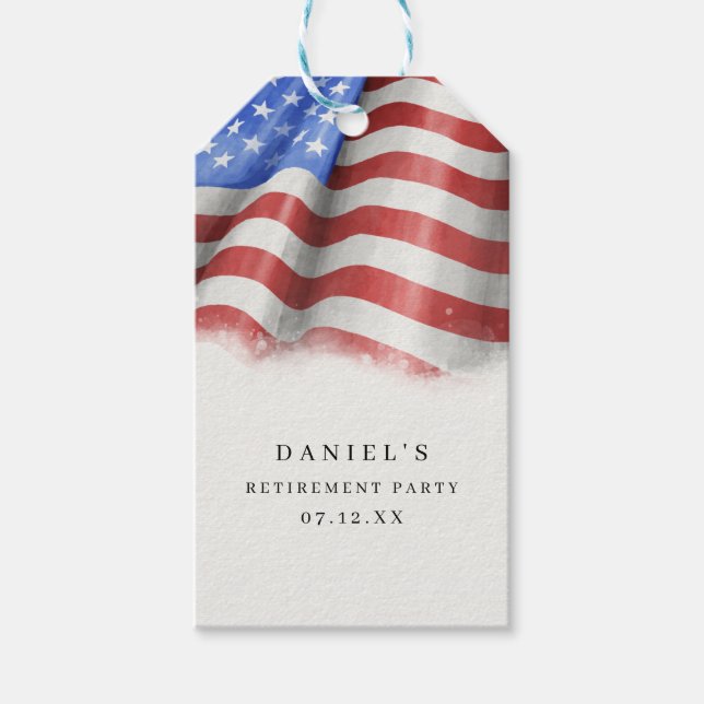 American Flag Gift Label (Front)