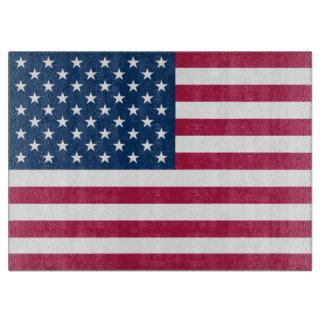American Flag Glass Cutting Board