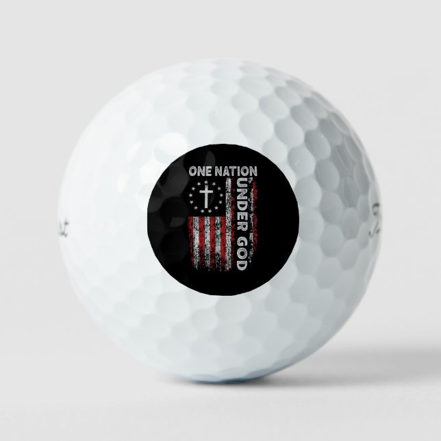 American Flag Golf Balls – One Nation Under God  (Front)