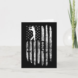 American Flag Golf Clothing - Golfer Vintage Golf  Card