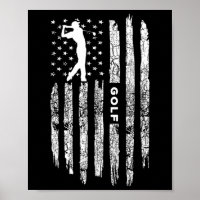 American Flag Golf Clothing - Golfer Vintage Golf 