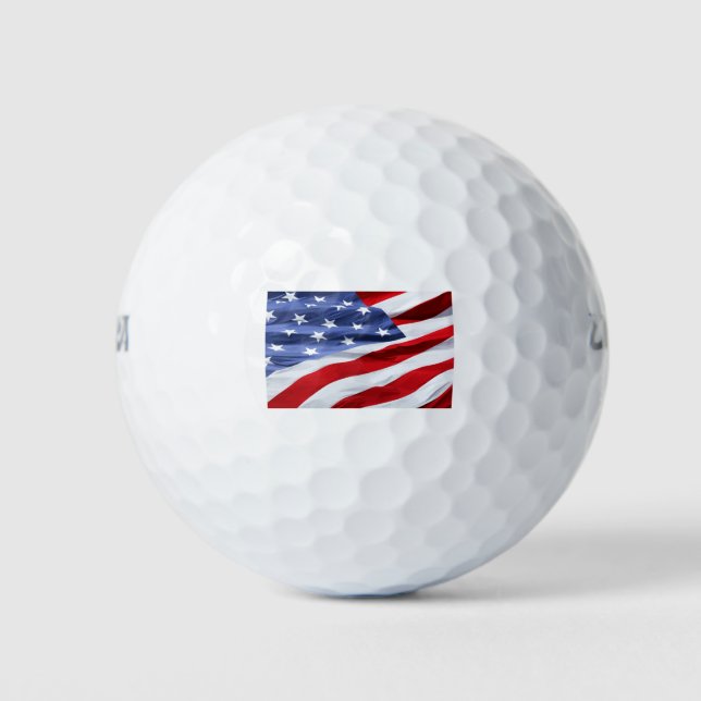 American Flag Golf Gift Golf Balls (Front)