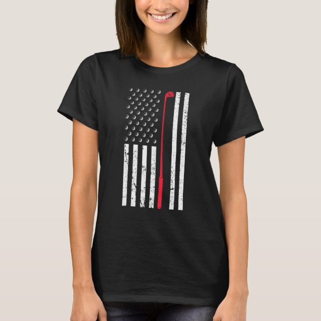 American Flag Golf Gifts for Golfer 4th Of July Pa T-Shirt (Front)