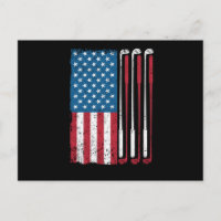 American flag golf player golfer funny