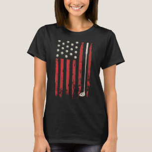 American Flag Golf Vintage USA Flag Golfer Patriot T-Shirt