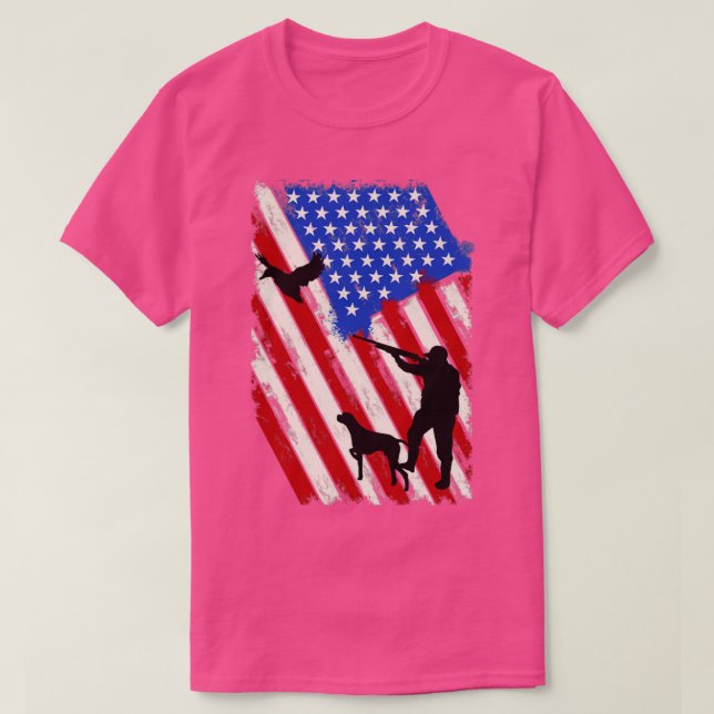 American Flag Goose Hunting T-Shirt (Design Front)