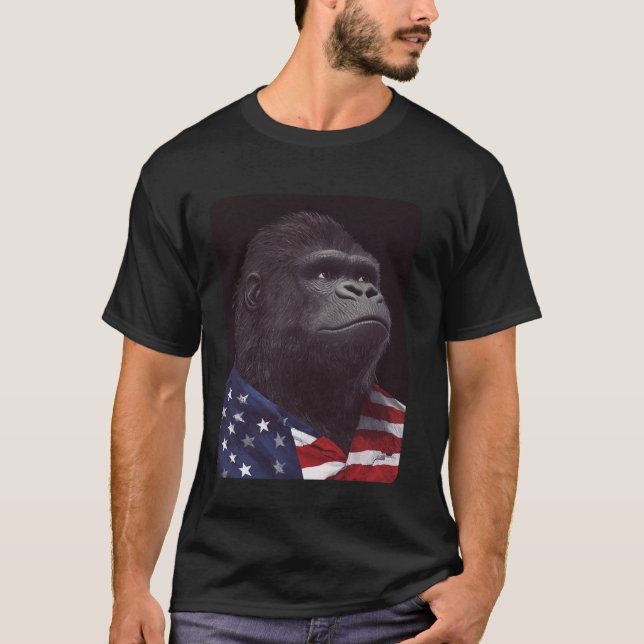 American Flag Gorilla T-Shirt (Front)