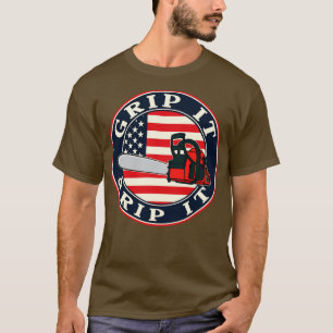 American Flag Grip It and Rip It T-Shirt