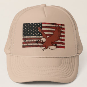 American flag grunge eagle patriotic hat