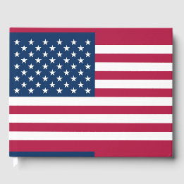 American flag guest book