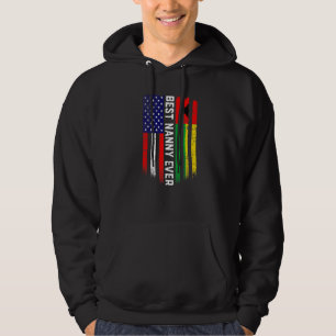 American Flag & Guinea Bissau Flag Best Nanny Ever Hoodie