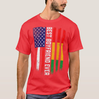 American Flag & Guinea Flag Best Boyfriend Ever  T-Shirt