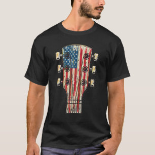 American Flag Guitar 4th of July Guitarist USA Cou T-Shirt