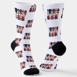 American Flag Guitar Art Socks