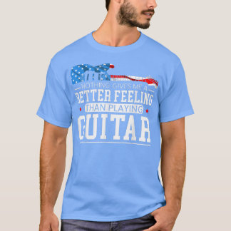 American Flag Guitar Patriotic Guitarist T-Shirt  