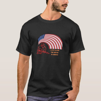 american flag guitar  T-Shirt