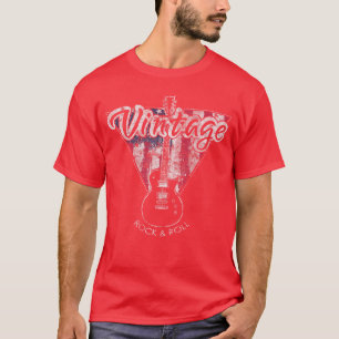 American Flag Guitar Vintage Guitar Player Gift vi T-Shirt