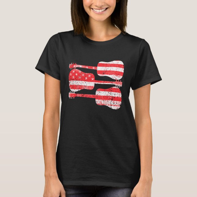 American Flag Guitars T-Shirt (Front)
