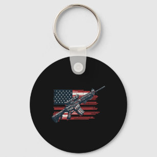 American Flag Guns 1st Of July Guns Independence D Key Ring