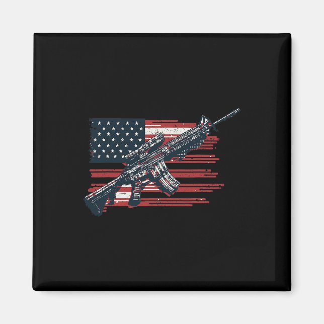 American Flag Guns 1st Of July Guns Independence D Magnet (Front)
