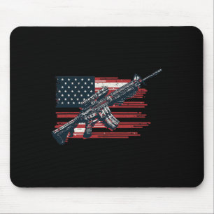 American Flag Guns 1st Of July Guns Independence D Mouse Mat