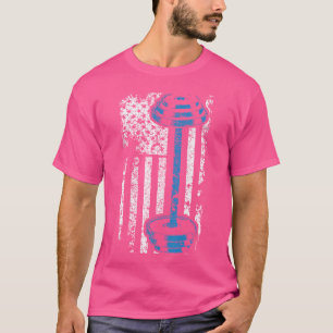 American Flag Gym And Fitness Weight Lifting Gift T-Shirt