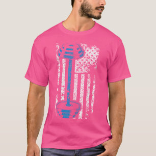American Flag Gym And Fitness Weight Lifting Gift T-Shirt