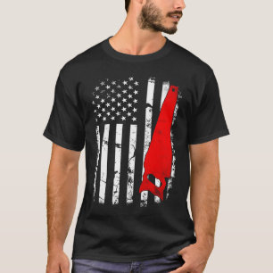 American flag hand saw carpenter cabinet builder B T-Shirt