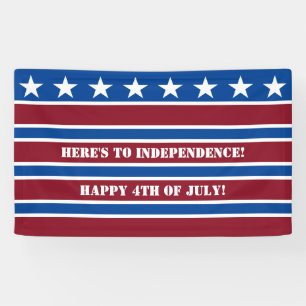 American Flag Happy 4th Of July Independence Day Banner