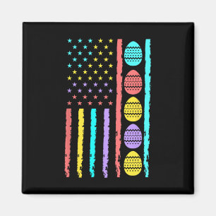 American Flag Happy Easter Egg Hunting Patriotic E Magnet