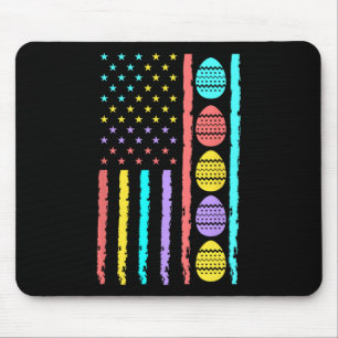 American Flag Happy Easter Egg Hunting Patriotic E Mouse Mat