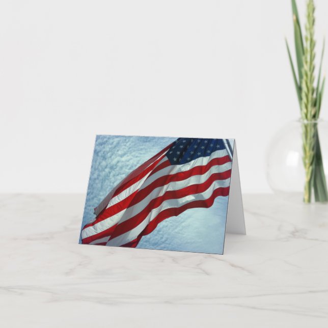 American Flag Happy Veterans Day Military Card (Front)