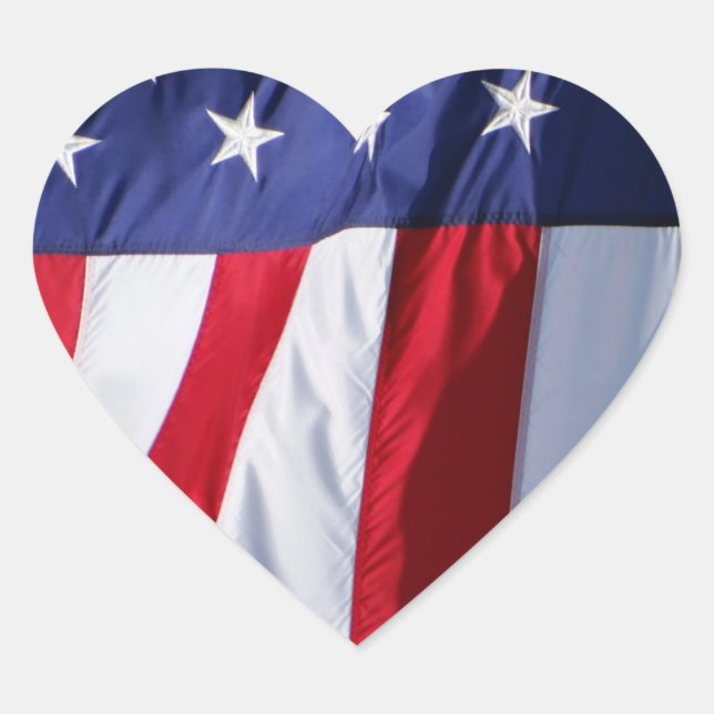 American flag heart stickers (Front)