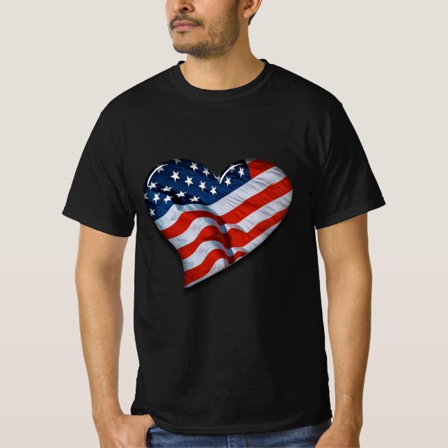 American Flag Heart T-Shirt (Front)
