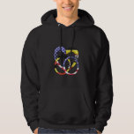 American Flag Heart Wedding Rings Marriage Uganda Hoodie<br><div class="desc">American Flag Heart Wedding Rings Marriage Uganda</div>