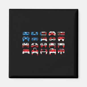 American Flag Heart Women Men Kids 4th Of July Pat Magnet